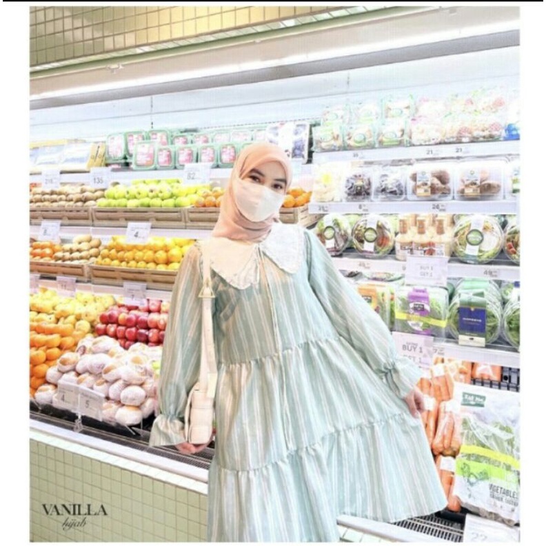 midi blouse sage s/m vanilla hijab