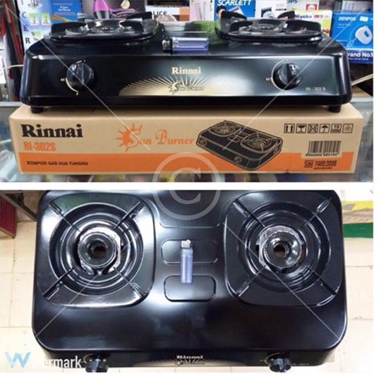 RINNAI KOMPOR RI 302S / RI-302S (2 TUNGKU) GARANSI RESMI