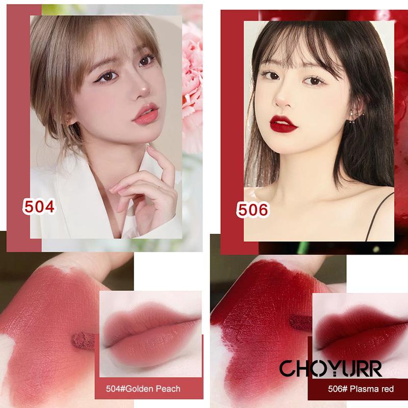 【COD】Lip Glaze Matte Smooth Velvet Mist Lip Gloss Cahaya Air Lipstick Long-Lasting Lip Mud Korean Makeup Import-CH