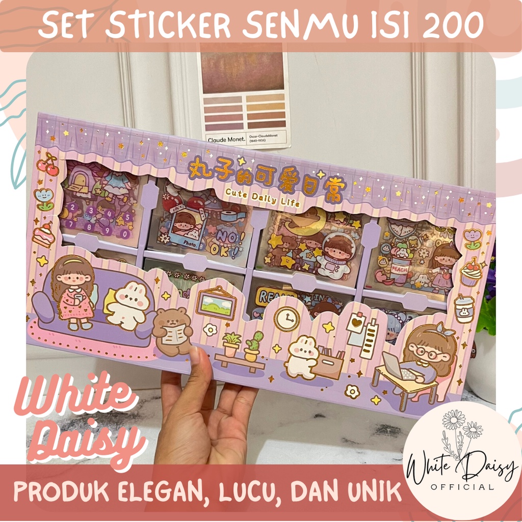 

sticker set premium senmu Peach Cake isi 200 pack Cute daily life lucu
