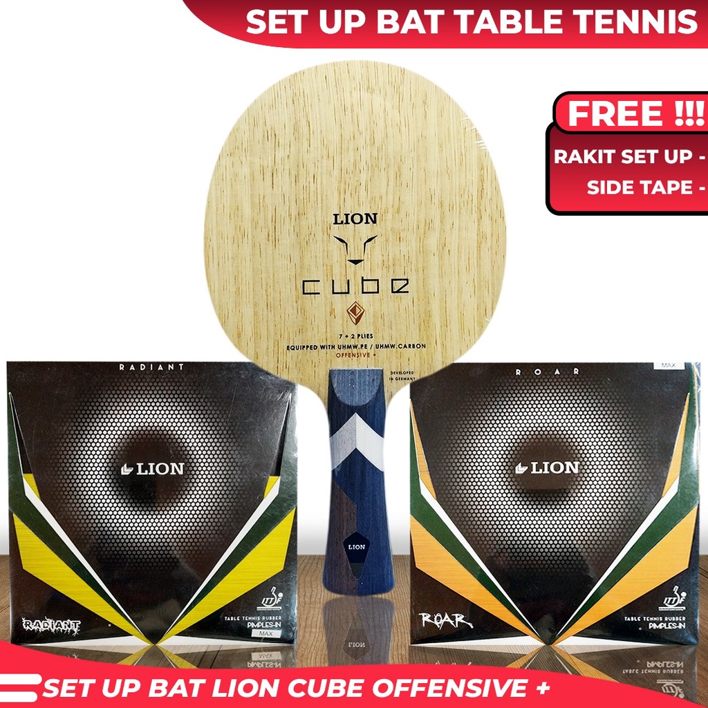 Setup Tenis Meja Pingpong Lion Cube OFF Plus Lion Radiant Lion Roar