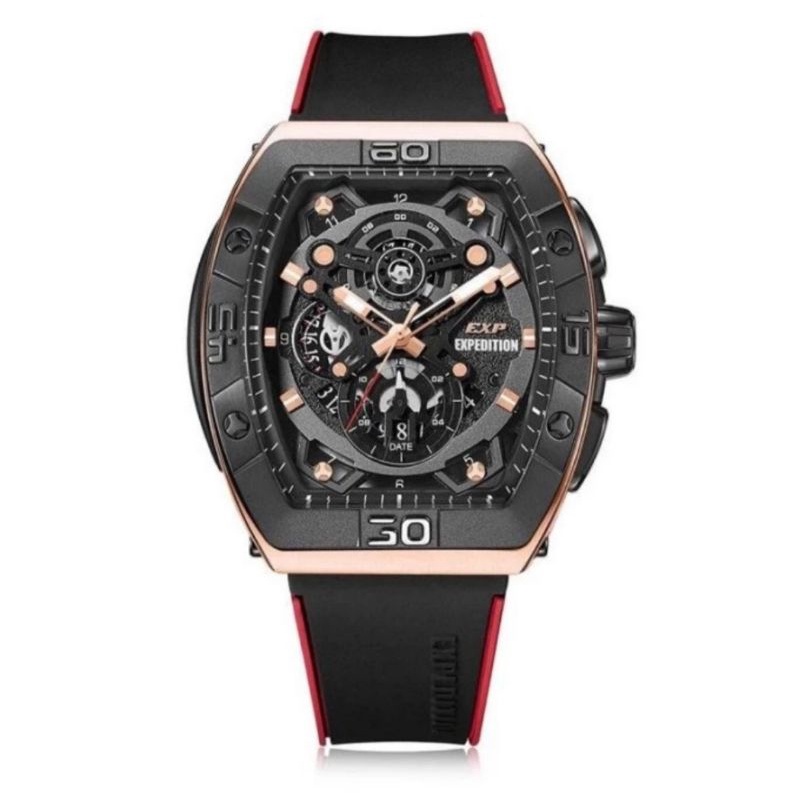 TERMURAH Jam Tangan Mewah Pria EXP Expedition E 6800 E6800 E6800M E6800MC E6800MCR Rosegold Black Re