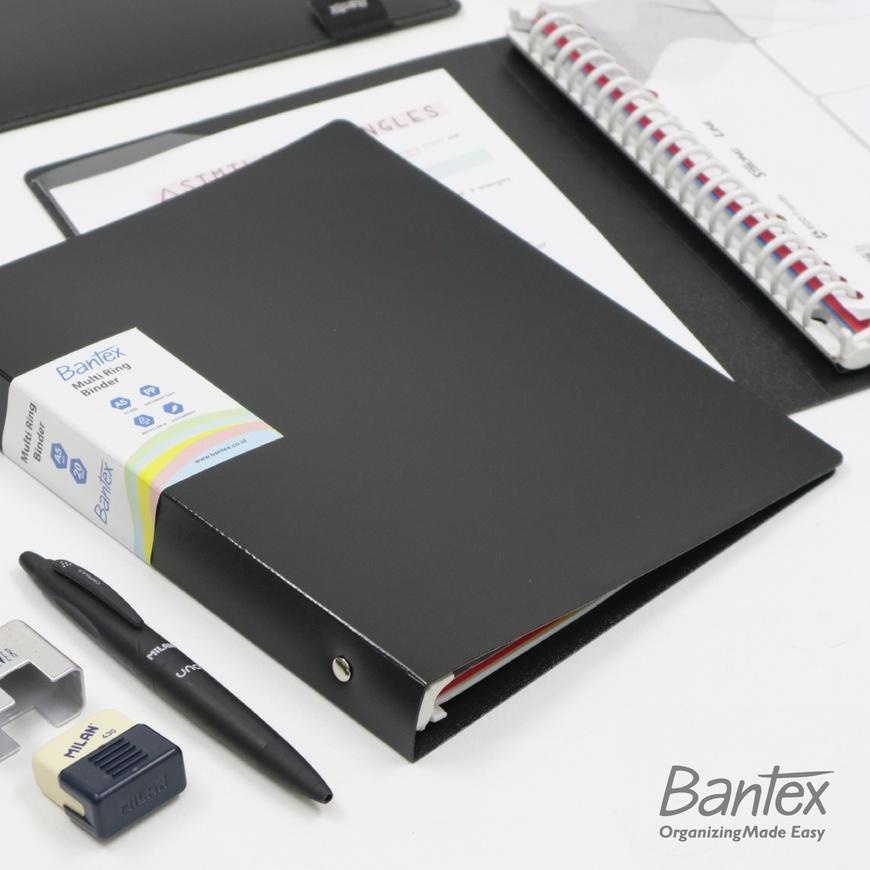 

Menarik Bantex A5 Trendy Multi Ring Binder 20 Hole Black 3124 10 T5D#