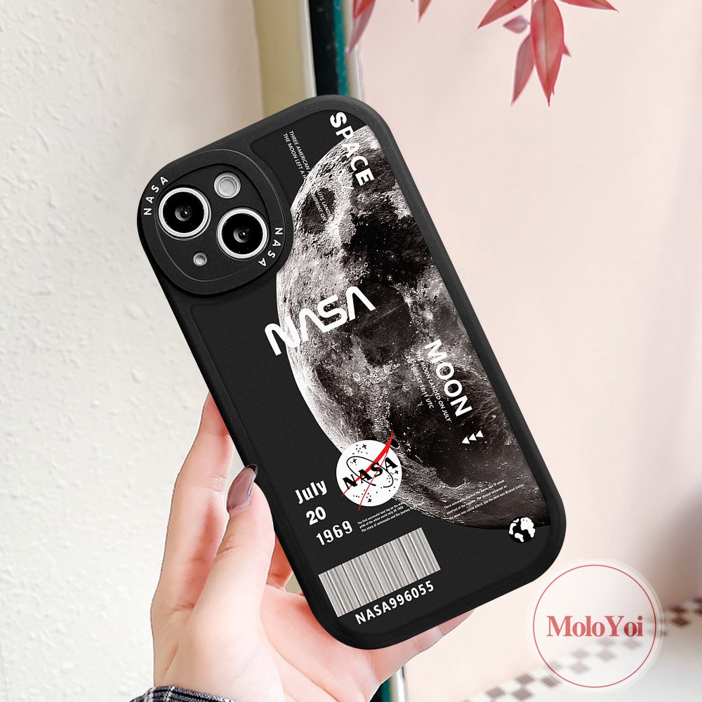 IPHONE Casing NASA Merek Trendi Kompatibel Untuk Iphone14 11 13 12 Pro MAX 6Plus 7Plus 6 6s 78 Plus 14 Plus XR X XS MAX SE 2020 Casing Handphone Belakang TPU Lembut