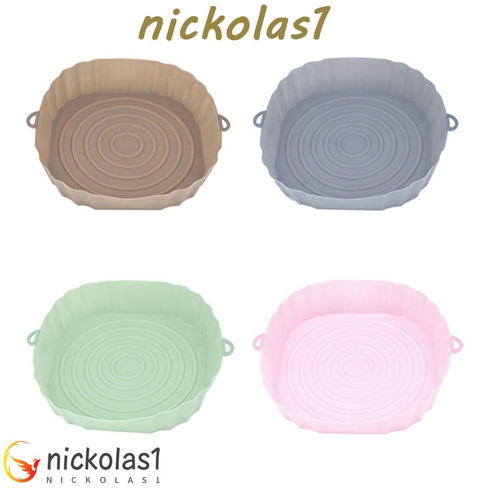 Nickolas1 Air Fryer Tray Silicone 20cm Pot Reusable Fried Chicken Basket Mat Aksesoris Baking Alas Panci Oven