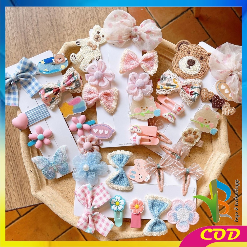 RB- C340-C342 PART 2 Jepit Rambut Anak Lucu Set 10 IN 1 / Baby Hair Clip Ala Korea / Jepit Rambut Korea Anak / Jepitan Rambut Anak Korea Fashion / Hair Pin Rambut / Hair Clips