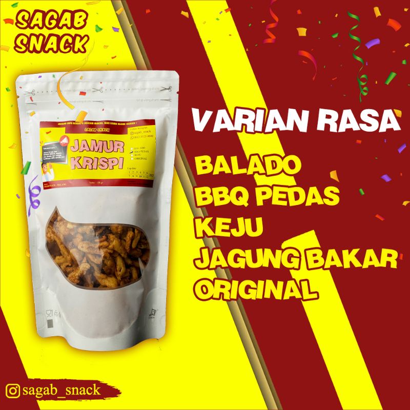 

[Sagab Snack] Best Seller Kripik Jamur Crispi 100gram