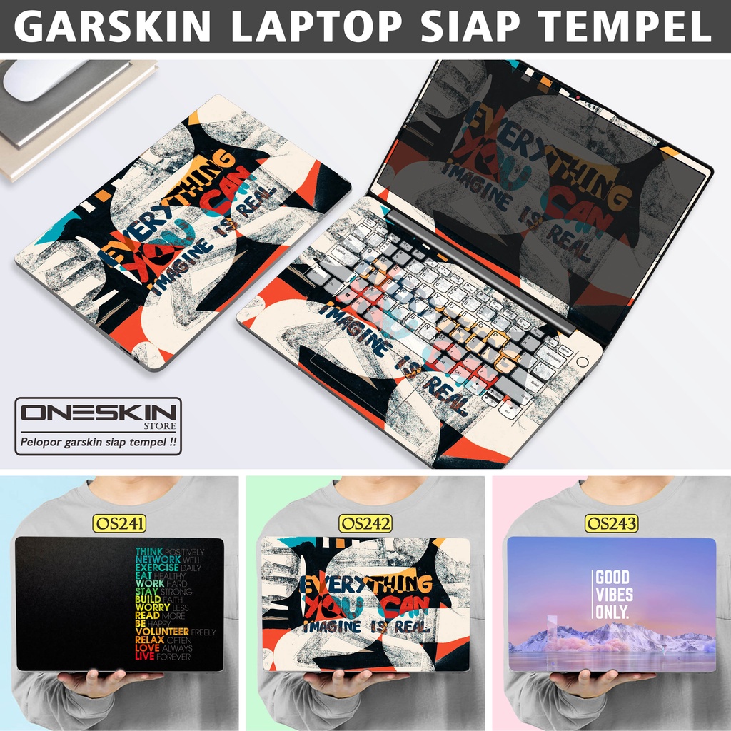 Garskin Sticker Laptop Protector Macbook Full Body Bottom Bezel Palmrest Skin Art Quote