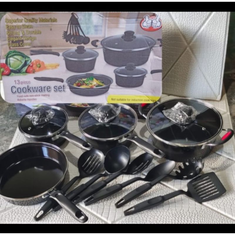 PANCI SET 13 PCS COOKWARE HITAM