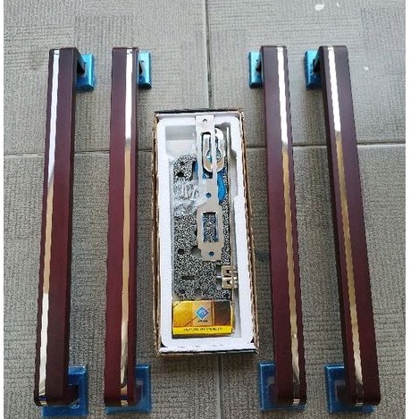 Paket Handle pintu 45cm dan kunci pelor - gagang pintu kupu tarung