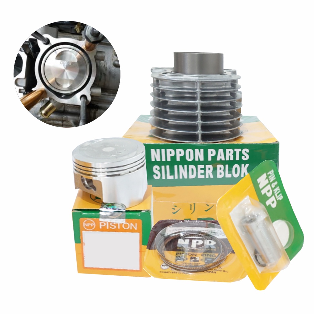 NPP Silinder Blok Mesin Beat Scoopy Vario 110 FI Injeksi Boring Cylinder Piston Kit Motor