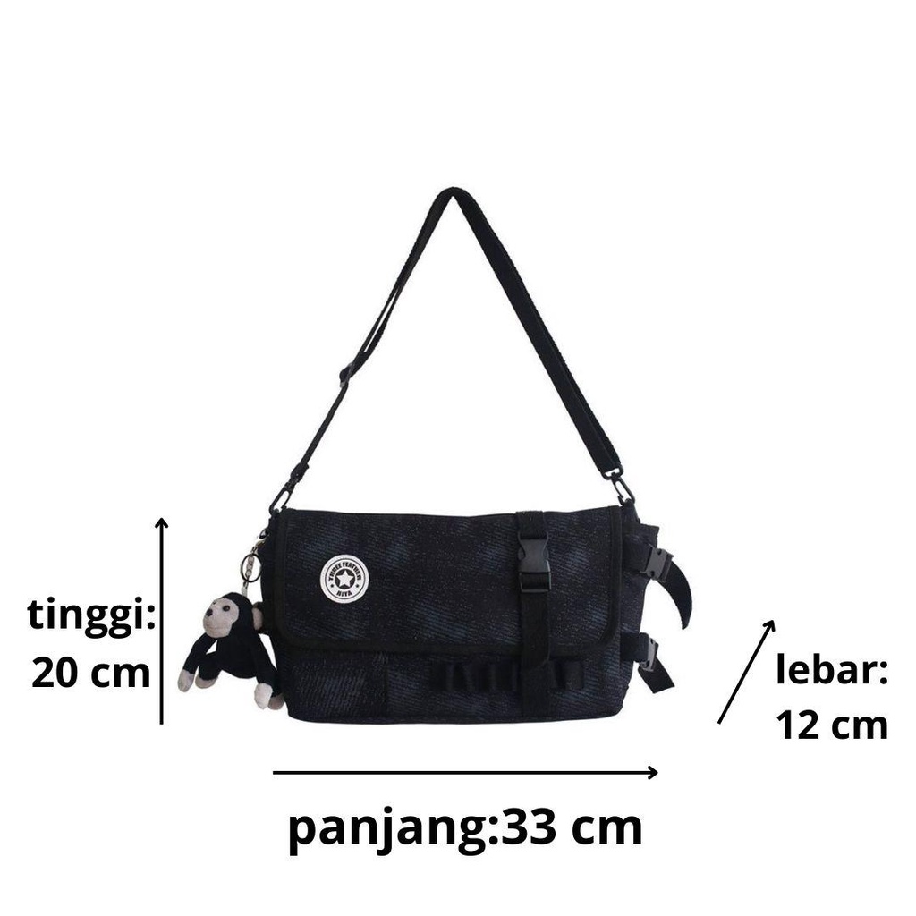 YOUBAGSHOP Tas Selempang Fashion Korea Unisex parasut sekolah travel 2022-84