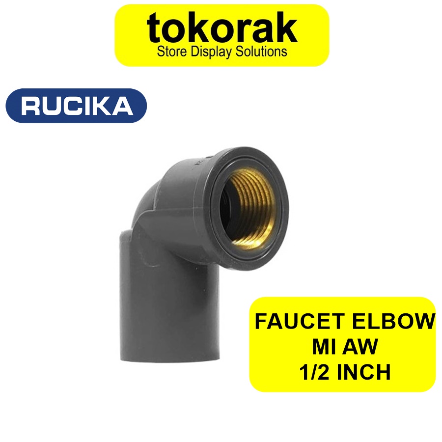 KNIE FAUCHET ELBOW MI 1/2&quot; RUCIKA KNEE DRAT DALAM 1/2 INCH KUNINGAN