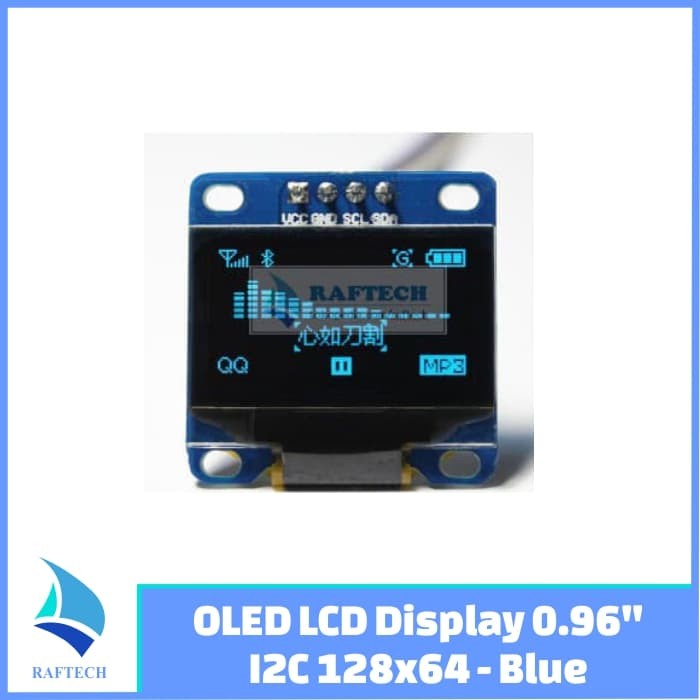 (NEW) OLED LCD Display 0.96&quot; I2C / IIC 128x64 - Blue 12864