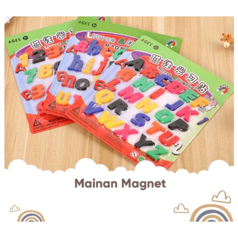 Mainan Magnet Kulkas Abjad Number