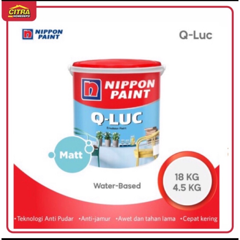 Cat Tembok Qluc Nippon Paint 18Kg – Cat Dinding Interior Exterior Anti Jamur Tahan Lama