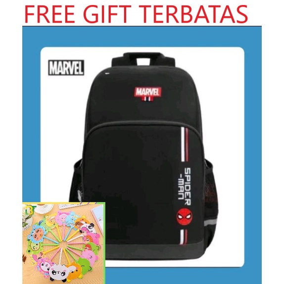 TAS SEKOLAH ANAK SD LAKI LAKI + TAS ANAK SEKOLAH + TAS POLO ANAK - Spiderman Merah