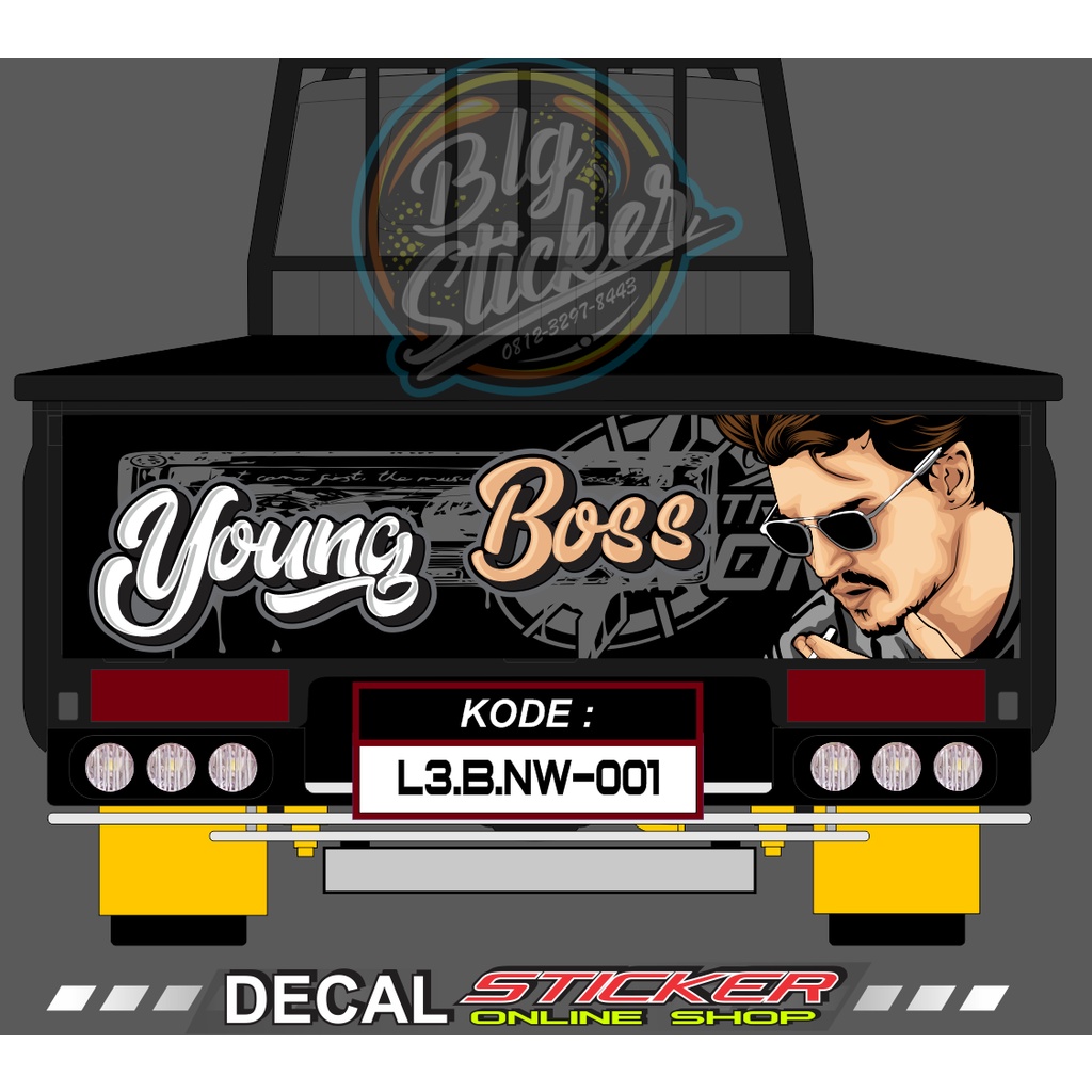 STIKER MOBIL PICK UP L300 PINTU BELAKANG DECAL PRINT STIKER MOBIL PICKUP/MOBIL L300