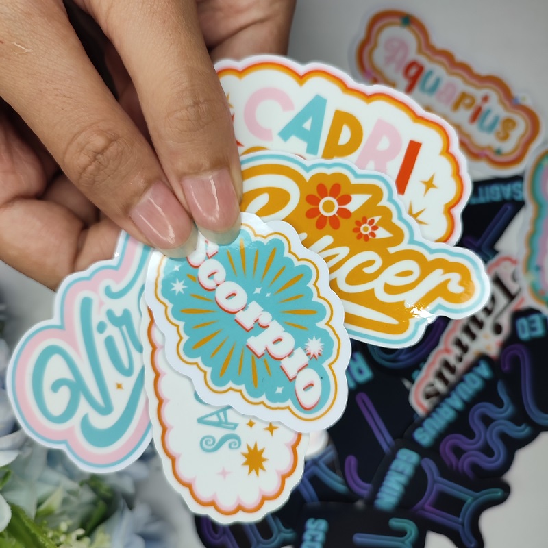 Stiker Satuan Zodiac Sign Colorfull  Waterproof Sticker Ecer  Bintang Lucu Aesthetic Hiasan Laptop Botol Tumbler Case Hp DIY Stiker Laptop Notebook