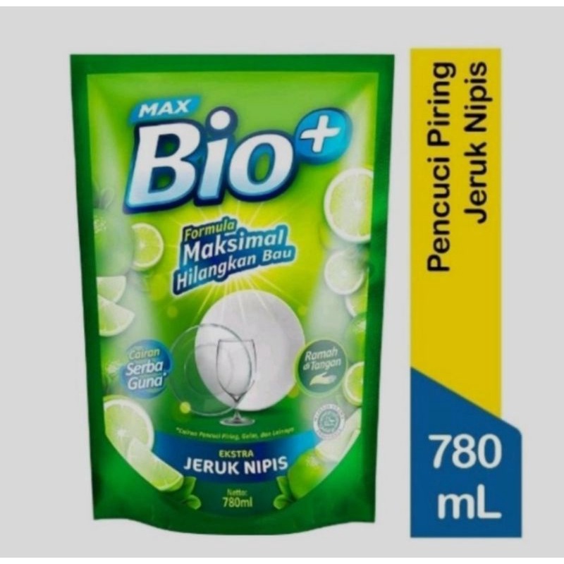 Sabun cuci piring Max Bio+ 780ml/Max Bio+ sabun cuci piring 780ml/sabun pencuci piring 780ml