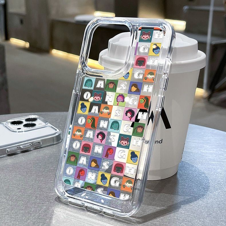 IPHONE Casing Ponsel Lembut Lucu Kompatibel Untuk Iphone14 11 13 12 Pro XS Max X XR 7 8 6S Plus Transparan TPU Silcone Shockproof Casing Cover