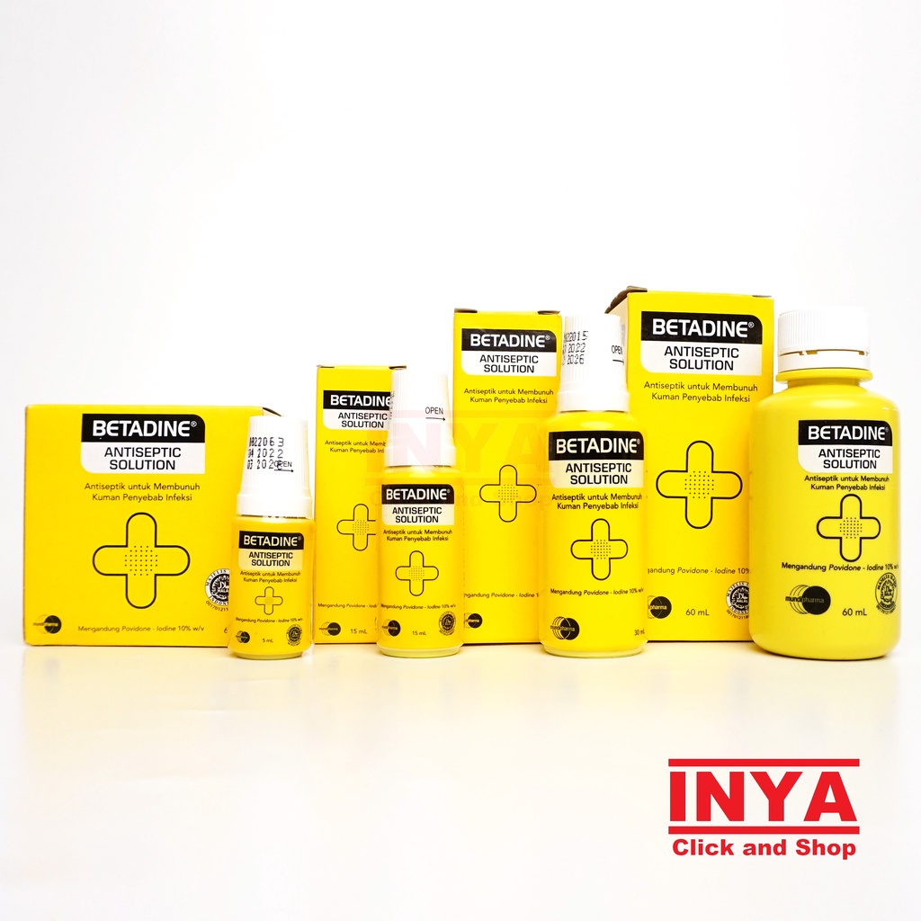 BETADINE ANTISEPTIC SOLUTION 5ml - Obat Luka Merah - Antibakteri - Infeksi - P3K
