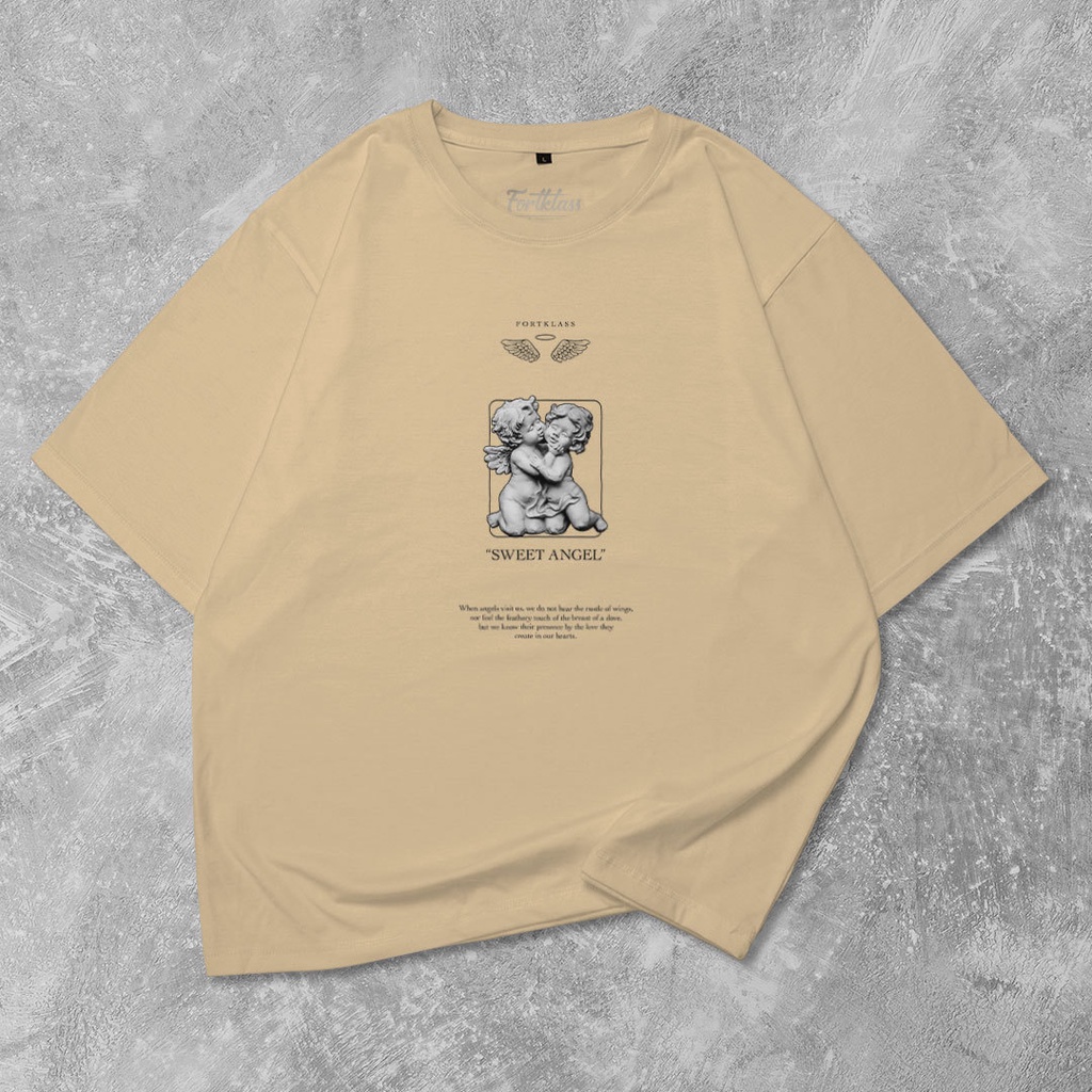HIPNOP Kaos Oversize SWEET ANGEL T-Shirt Cowok Premium