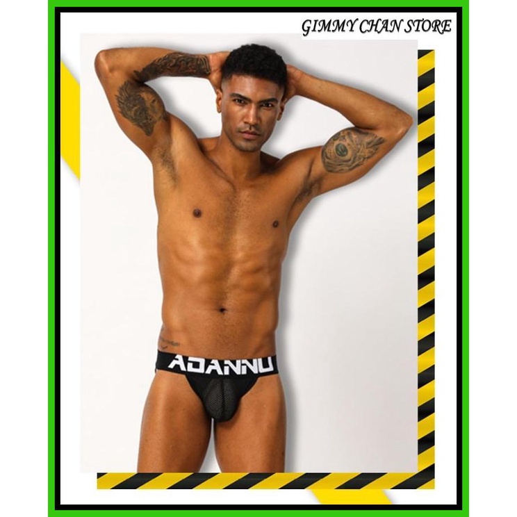 EKSKLUSIF JOCKSTRAP PRIA ADANNU MEN JOCKSTRAP PRIA CELANA DALAM OLAHRAGA PRIA - BLACK AD139K