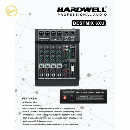MIXER AUDIO HARDWELL BEST MIX 6 XU ORIGINAL (MINI MIXER)