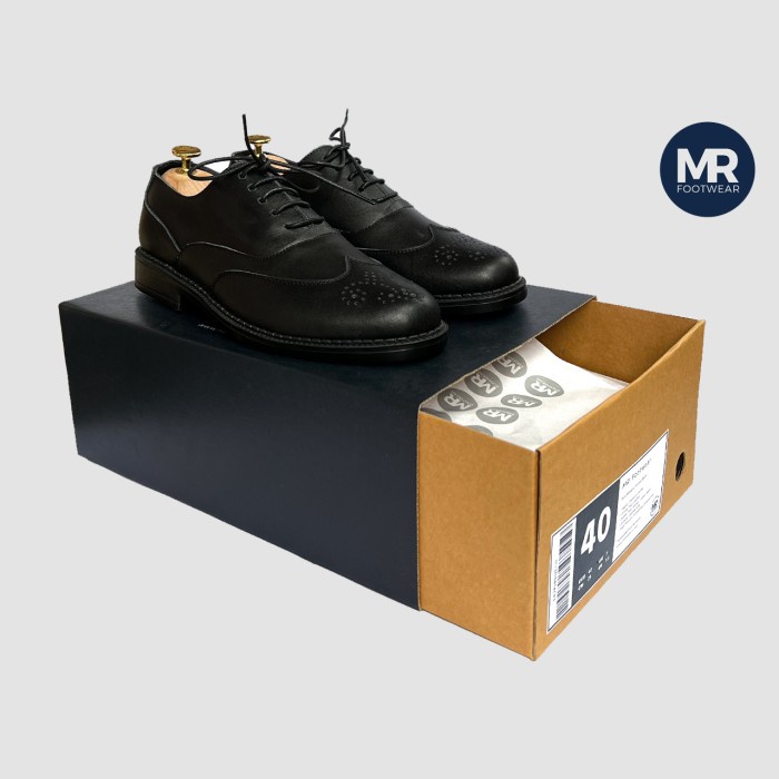 Sepatu Kulit Pria - Ibiza Wingtip Oxford Black Hitam - MR. Footwear (Pantofel Formal Kerja)