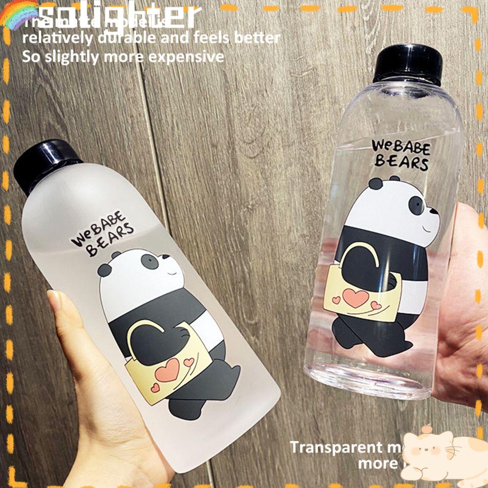 Solighter Cangkir Air Plastik Transparan Matte Water Mug