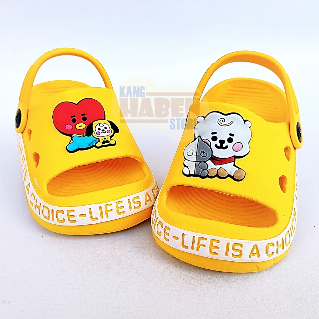 Habenkids Sandal Kokop Anak Bayi Cewek Cowok Kararkter BT21 383NEW