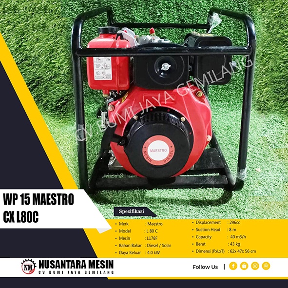 MESIN POMPA AIR SAWAH / POMPA AIR DIESEL MAESTRO  L 80 C
