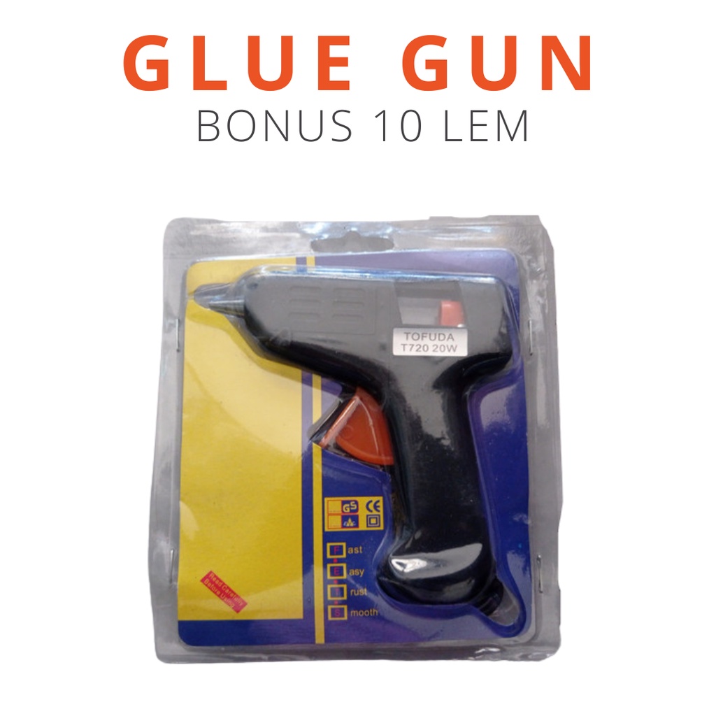 ALAT LEM TEMBAK KECIL DAN ISI REFILL TEMBAKAN LEM GLUE GUN