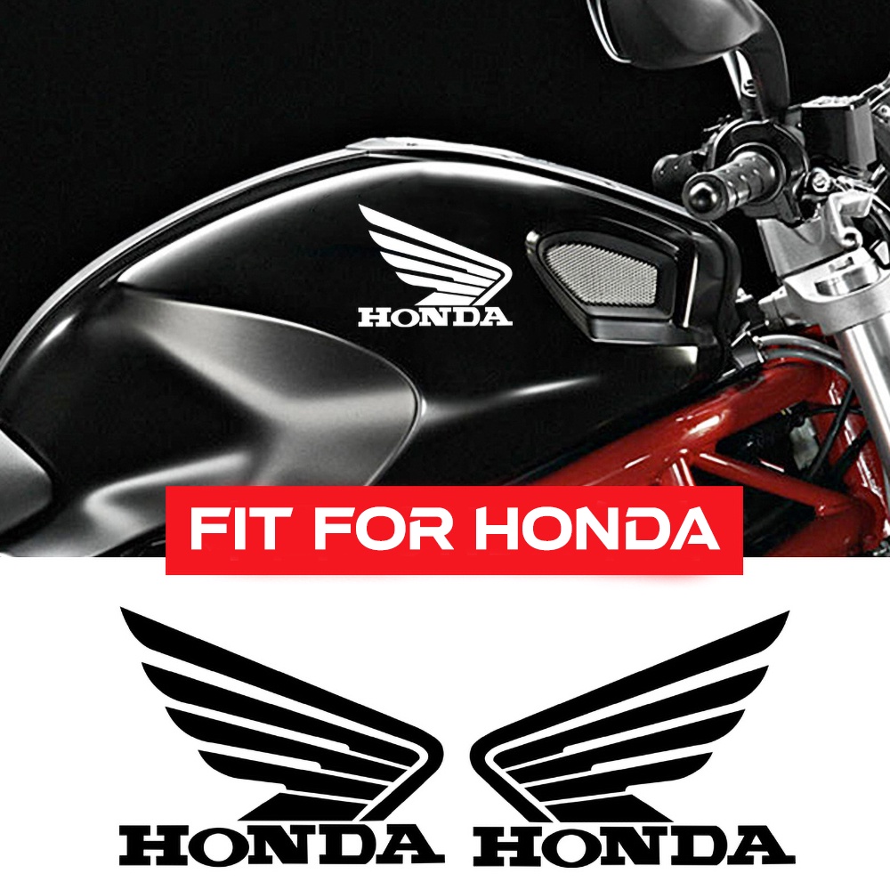 1 Pasang Stiker Reflektif Sepeda Motor Honda Wing Fuel Tank Cover Kaca Depan Bodi Sepeda Motor Dekoratif Decal Untuk Honda CB400X CBF190R 300R NX125