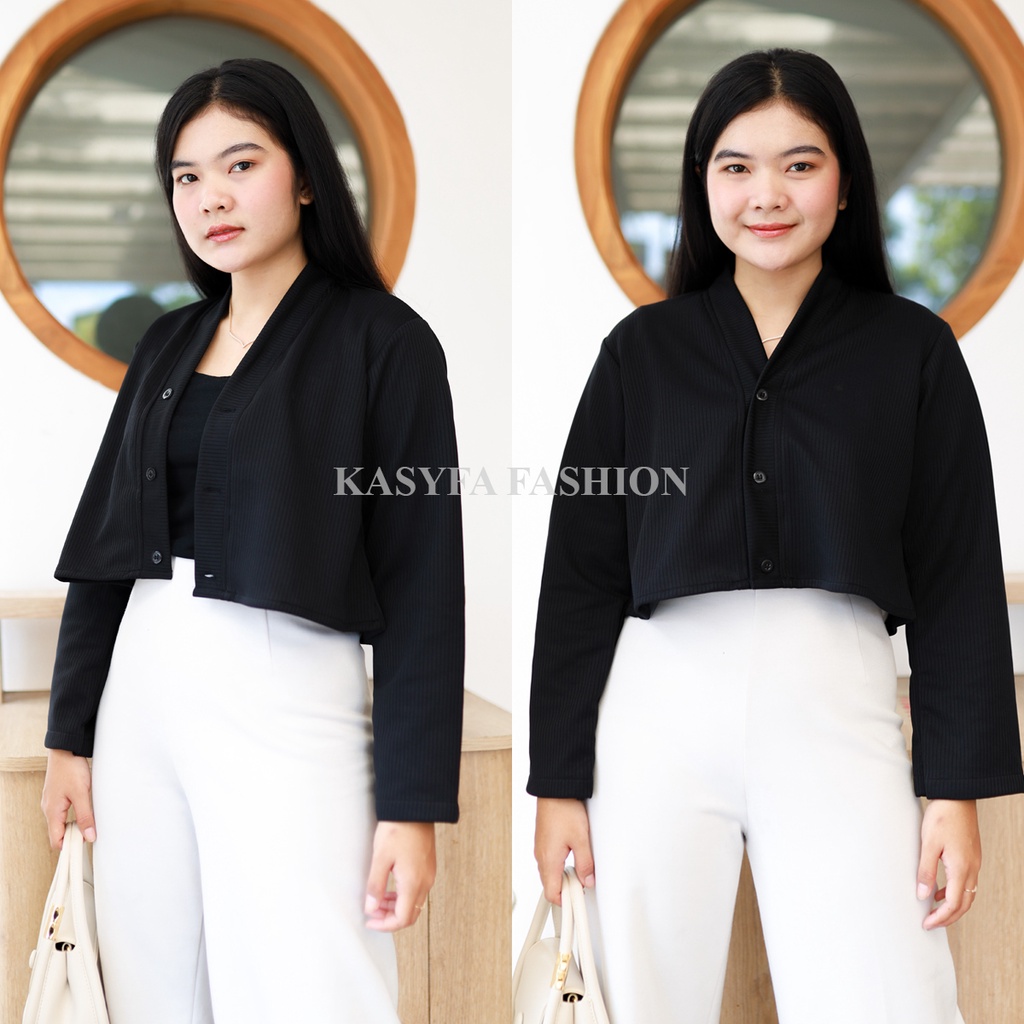 NAOMI CARDI CROP KNIT // OUTER KNITWEAR WANITA