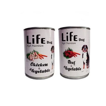 LIFE DOG KALENG 375gr makanan basah anjing