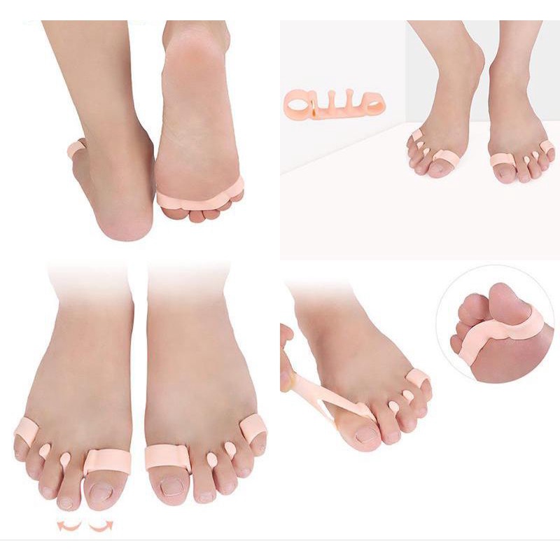 Pemisah Jari Kaki Bahan Silikon Untuk Koreksi Bunion Hallyx Valgus