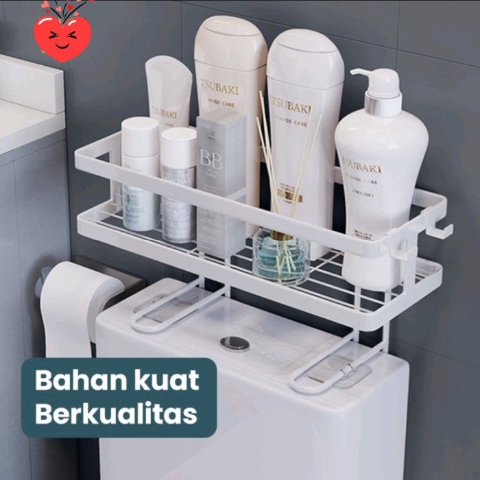 Rak S5 Rak Kamar Mandi Tempel Toilet Kloset Penyimpanan Gantung Anti Karat