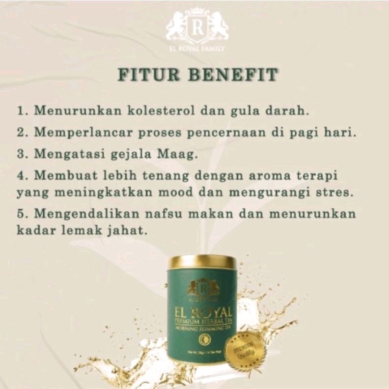 PAKET BUNDLING - EL ROYAL PREMIUM MORNING &amp; NIGHT DAN 1 EL ROYAL DETOX TEH