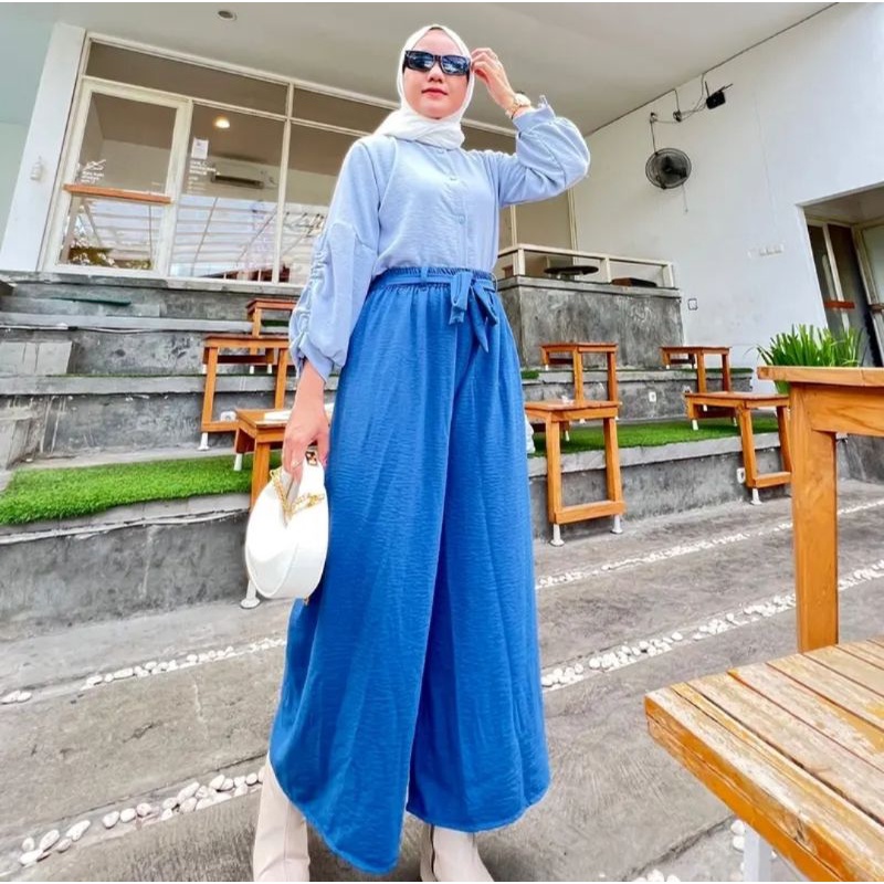 SALE !!! KULOT CRINKLE TALI / CELANA PANJANG WANITA TERBARU