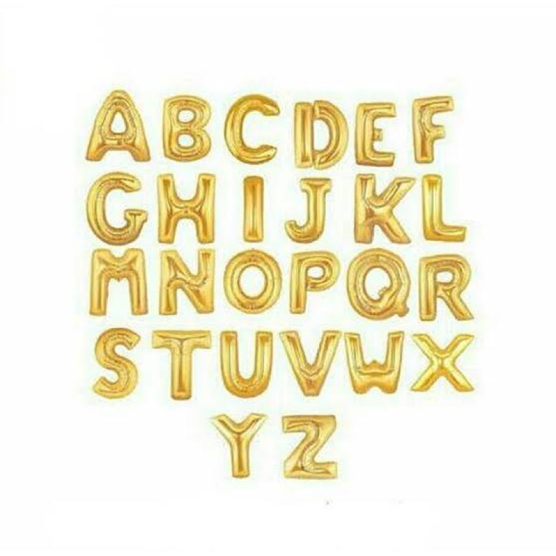 Happymunday Balon Huruf 80cm GOLD