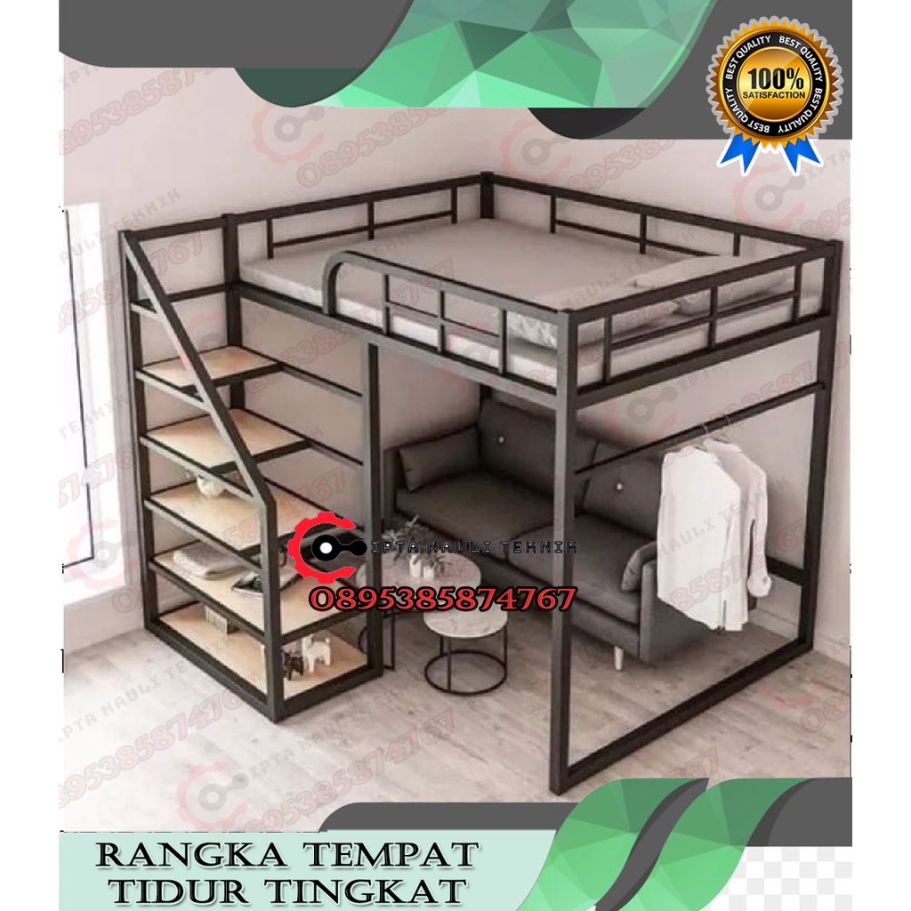 Rangka Tempat Tidur Sofa Bertingkat - Mezzanine