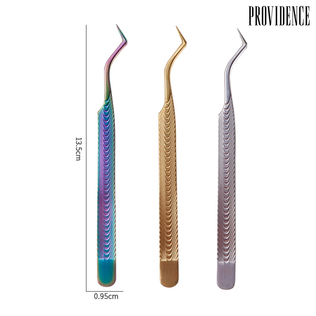 Providence Klip Nail Art Elastisitas Baik Anti-Statis Non-slip Gigitan Ketat Stainless Steel Ikan Garis Presisi Tinggi Penjepit Bulu Mata Makeup Pasokan