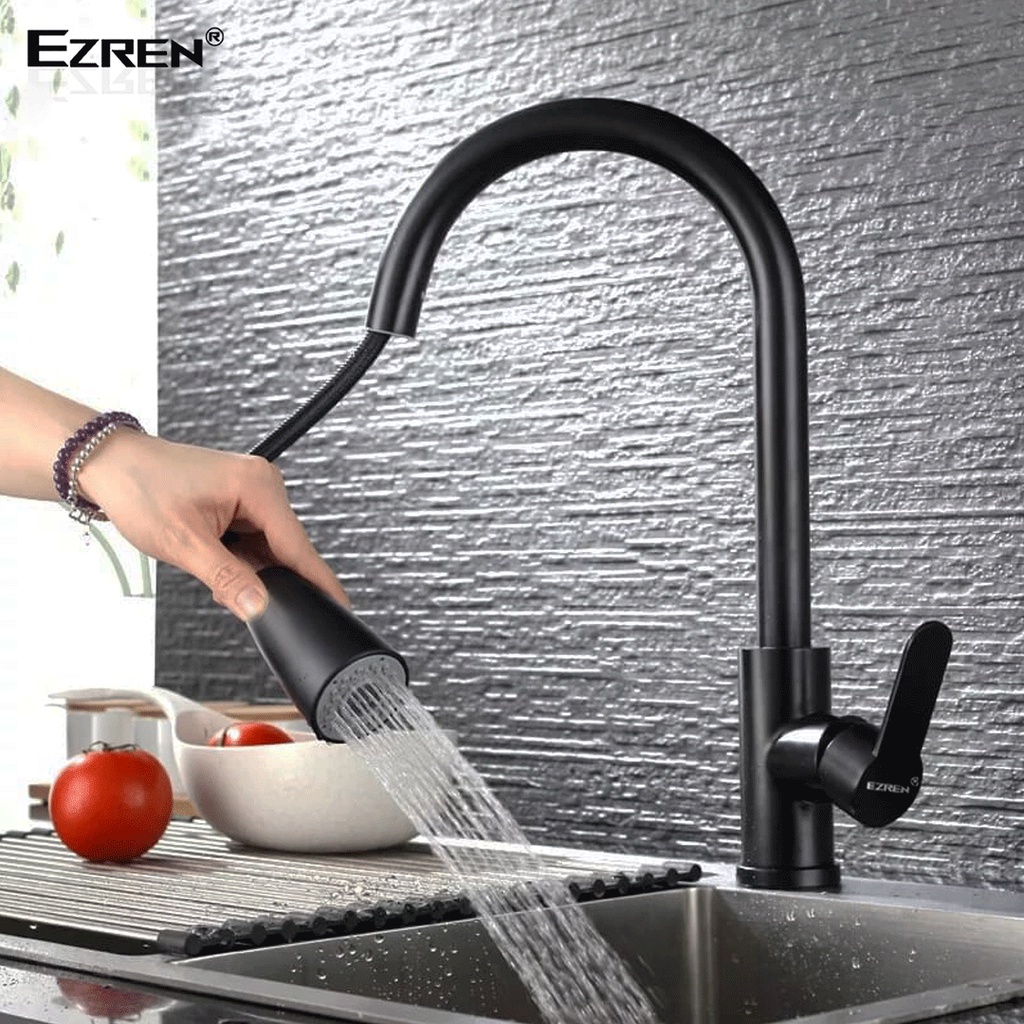 Ezren EZ-3001 Keran Air Dapur Hot &amp; Cold Kitchen Faucet Keran Hitam