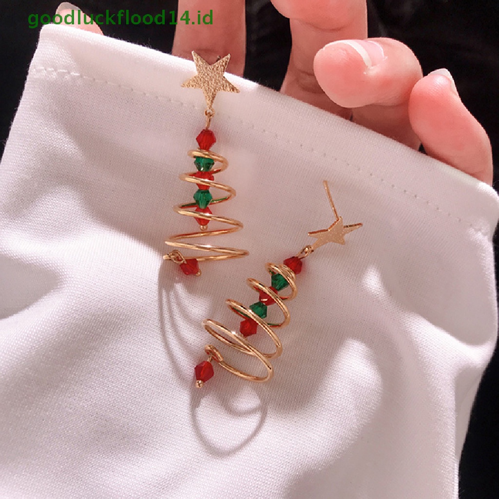 [GOOGFOUR] Statement Anting Pohon Natal Untuk Wanita Santa Claus Snowman Drop Earrings Perhiasan Gadis Hadiah Natal [TOP]