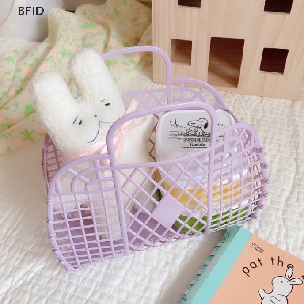 [BFID] Keranjang Shower Dapat Dilepas Keranjang Mandi Plastik Bathroom Hollow Wash Storage Basket [ID]