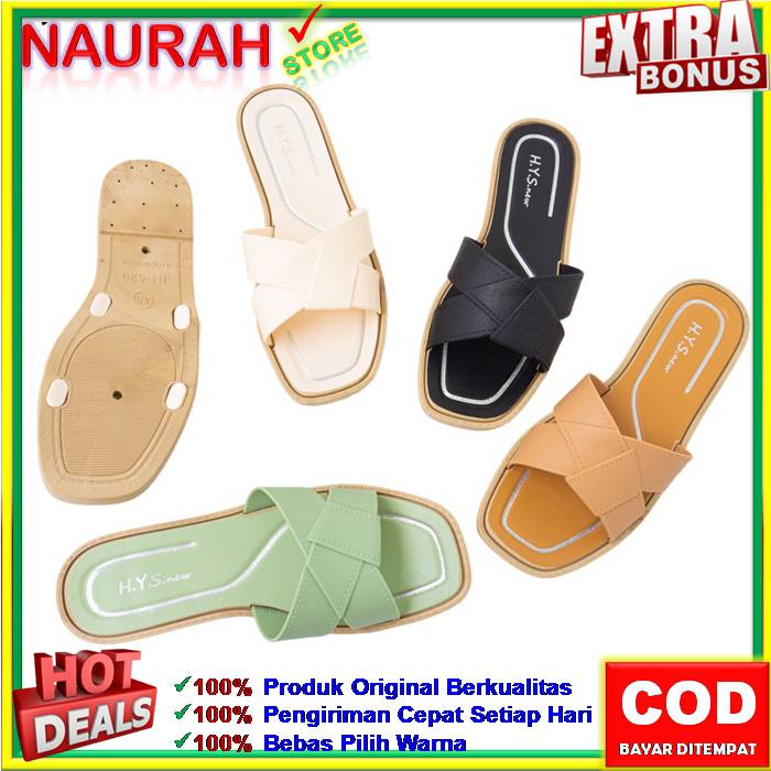 Sandal Jelly HYS New 629 Sendal Slop Wanita Cantik Tahan Air Anti Slip Model Baru