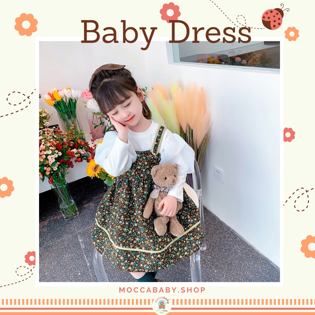 MBSS - DRESS SHARON FLOWER EBV Baju Dress Anak Perempuan Import Dress Anak Bayi Cewek 0-5 Tahun Gaun Bayi