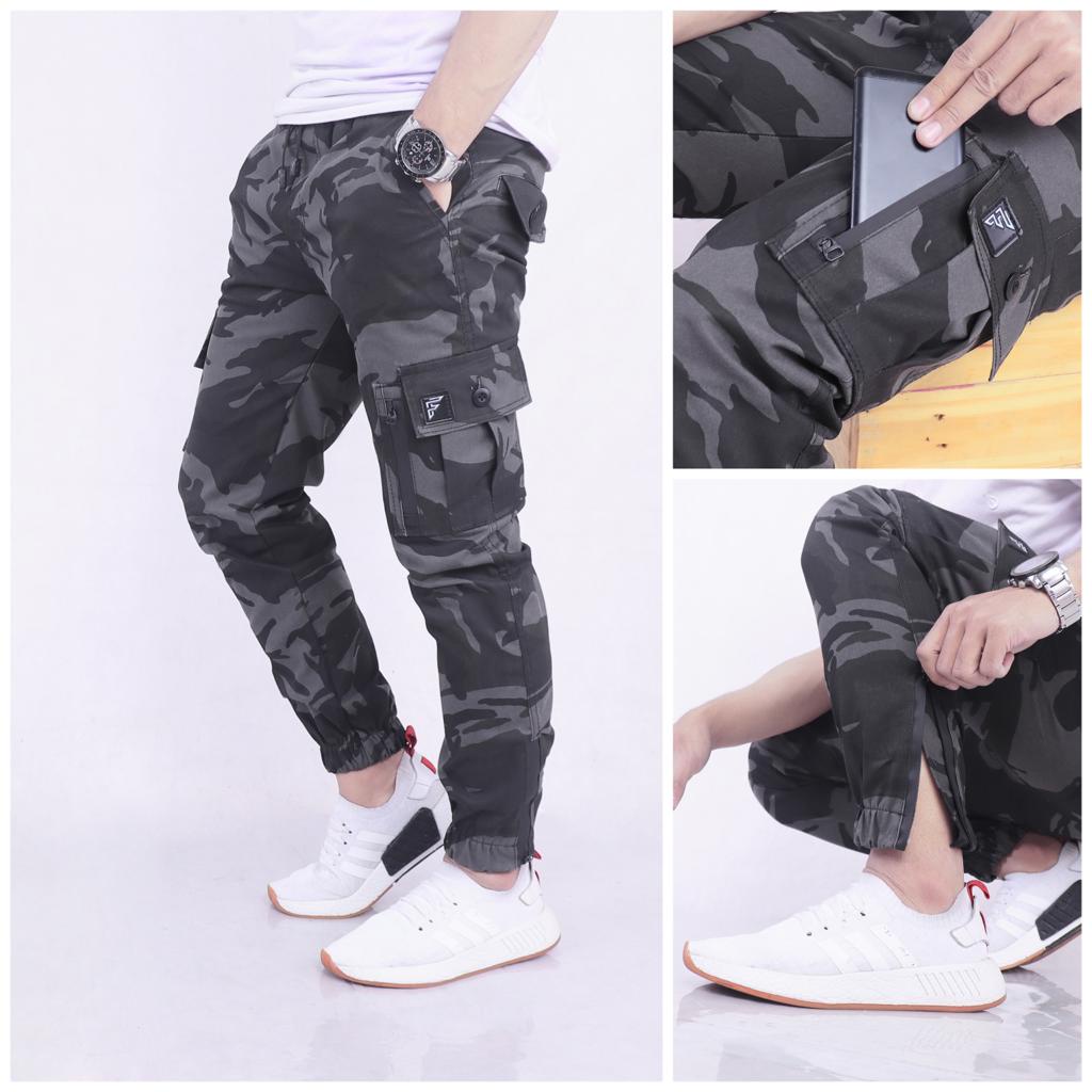 Celana Cargo joger jogger pria zipper Forward System Ariel  Lnz